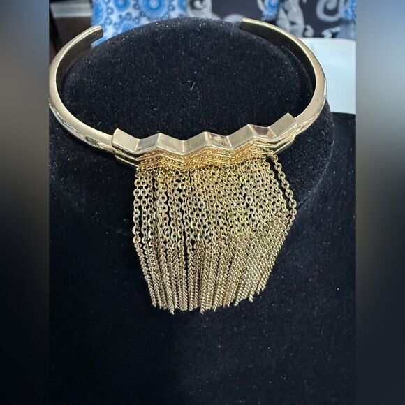 NEW NORDSTROM Elegant Gold Chain Fringe Bracelet - Picture 1 of 6